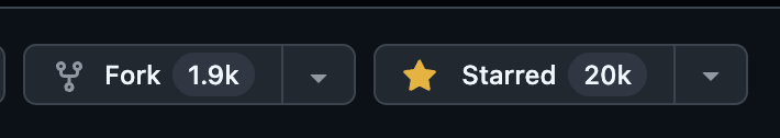 GitHub repository header showing the Graphiti repo with 1.9k forks and 20k stars.